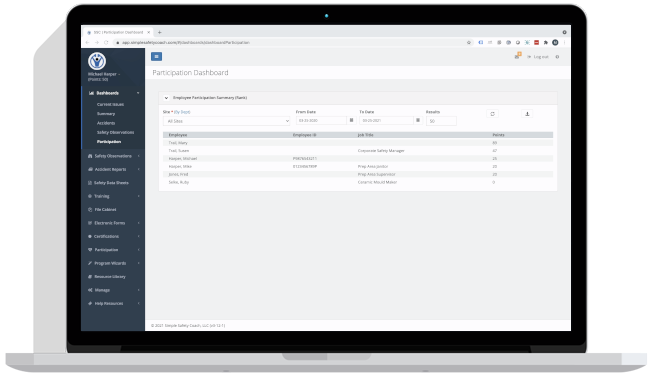 Automated Safety Participation Tracking