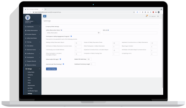 Safety Management System Features