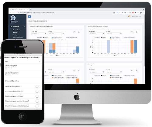 Mobile and workstation safety management software